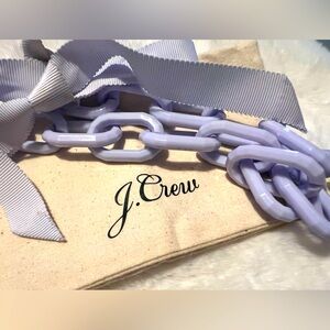 J.Crew Lilac Chain and Ribbon Necklace